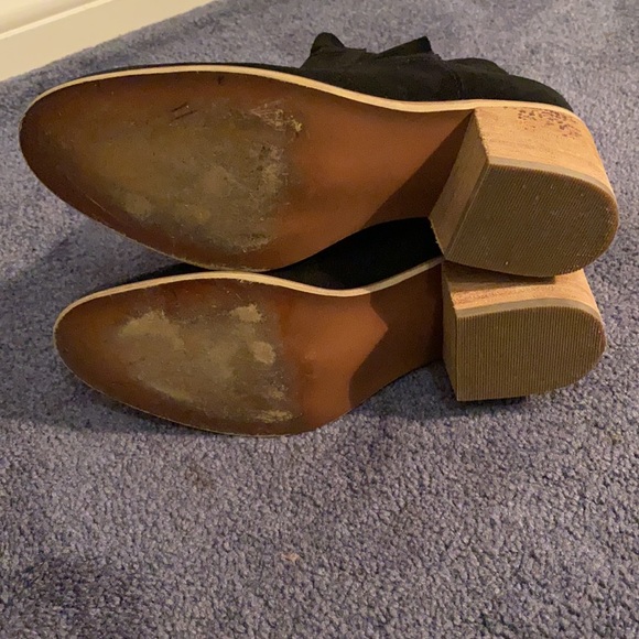 BP Black Suede Brice Ankle Booties w/Block Heel - Picture 7 of 7